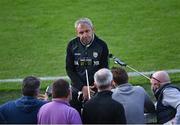 10 July 2021; Kerry manager Peter Keane is interviewed after his side's victory in the Munster GAA Football Senior Championship Semi-Final match between Tipperary and Kerry at Semple Stadium in Thurles, Tipperary. Photo by Piaras Ó Mídheach/Sportsfile