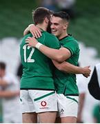 10 July 2021; Stuart McCloskey, left, and James Hume of Ireland after the International Rugby Friendly match between Ireland and USA at the Aviva Stadium in Dublin. Photo by Ramsey Cardy/Sportsfile