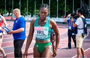 11 July 2021; Gina Akpe-Moses of Ireland after competing in the Women's 4 x 100 metres relay during day four of the European Athletics U23 Championships at the Kadriorg Stadium in Tallinn, Estonia. Photo by Marko Mumm/Sportsfile