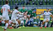 10 July 2021; Ryan Baird of Ireland is tackled by Nick Civetta of USA during the International Rugby Friendly match between Ireland and USA at the Aviva Stadium in Dublin. Photo by Brendan Moran/Sportsfile