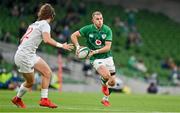 10 July 2021; Will Addison of Ireland in action against Bryce Campbell of USA during the International Rugby Friendly match between Ireland and USA at the Aviva Stadium in Dublin. Photo by Brendan Moran/Sportsfile