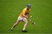 10 July 2021; Keelan Molloy of Antrim during the GAA Hurling All-Ireland Senior Championship preliminary round match between Antrim and Laois at Parnell Park in Dublin. Photo by Seb Daly/Sportsfile