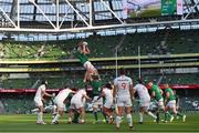 10 July 2021; James Ryan of Ireland wins possession in the lineout during the International Rugby Friendly match between Ireland and USA at the Aviva Stadium in Dublin. Photo by Ramsey Cardy/Sportsfile