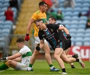 11 July 2021; Darren McHale of Mayo celebrates after scoring his side's second goal during the Connacht GAA Senior Football Championship Semi-Final match between Leitrim and Mayo at Elverys MacHale Park in Castlebar, Mayo. Photo by Harry Murphy/Sportsfile