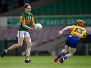11 July 2021; Keith Evans of Kerry in action against Aaron Shannon of Roscommon during the 2020 Electric Ireland GAA Football All-Ireland Minor Championship Semi-Final match between Roscommon and Kerry at LIT Gaelic Grounds in Limerick. Photo by Piaras Ó Mídheach/Sportsfile