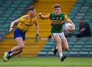 11 July 2021; William Shine of Kerry in action against Caelim Keogh of Roscommon during the 2020 Electric Ireland GAA Football All-Ireland Minor Championship Semi-Final match between Roscommon and Kerry at LIT Gaelic Grounds in Limerick. Photo by Piaras Ó Mídheach/Sportsfile