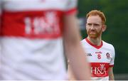 11 July 2021; A dejcted Conor Glass of Derry following the Ulster GAA Football Senior Championship Quarter-Final match between Derry and Donegal at Páirc MacCumhaill in Ballybofey, Donegal. Photo by Stephen McCarthy/Sportsfile
