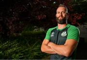 12 July 2021; Shamrock Rovers goalkeeper Alan Mannus stands for a portrait during a Shamrock Rovers media conference at Roadstone Group Sports Club in Dublin. Photo by Seb Daly/Sportsfile