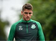 12 July 2021; Dylan Watts arrives before a Shamrock Rovers training session at Roadstone Group Sports Club in Dublin. Photo by Seb Daly/Sportsfile