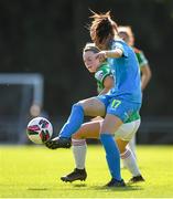 10 July 2021; Oleta Griffin of DLR Waves and Sophie Liston of Cork City during the SSE Airtricity Women's National League match between DLR Waves and Cork City at UCD Bowl in Belfield, Dublin. Photo by Ben McShane/Sportsfile