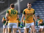 10 July 2021; Kerry goalkeepers Shane Ryan, right, and Kieran Fitzgibbon during the warm-up before the Munster GAA Football Senior Championship Semi-Final match between Tipperary and Kerry at Semple Stadium in Thurles, Tipperary. Photo by Piaras Ó Mídheach/Sportsfile