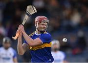 12 July 2021; Seán Hayes of Tipperary shoots to score his side's second goal during the Munster GAA Hurling U20 Championship Quarter-Final match between Tipperary and Waterford at Semple Stadium in Thurles, Tipperary. Photo by Piaras Ó Mídheach/Sportsfile