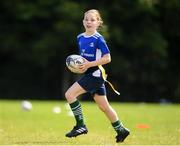 13 July 2021; Hannah Leddy, age 10, in action during the Bank of Ireland Leinster Rugby Summer Camp at Greystones RFC in Greystones, Wicklow. Photo by Matt Browne/Sportsfile