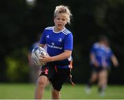 13 July 2021; Soren Griffin Sugarman, age 10, in action during the Bank of Ireland Leinster Rugby Summer Camp at Greystones RFC in Greystones, Wicklow. Photo by Matt Browne/Sportsfile