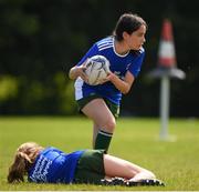13 July 2021; Sophia El Yaacoubi, age 12, in action during the Bank of Ireland Leinster Rugby Summer Camp at Greystones RFC in Greystones, Wicklow. Photo by Matt Browne/Sportsfile