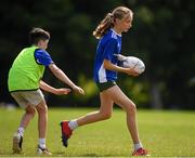 13 July 2021; Oisne Roughan, age 12, in action during the Bank of Ireland Leinster Rugby Summer Camp at Greystones RFC in Greystones, Wicklow. Photo by Matt Browne/Sportsfile
