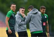 13 July 2021; Graham Burke of Shamrock Rovers before the UEFA Champions League first qualifying round second leg match between Shamrock Rovers and Slovan Bratislava at Tallaght Stadium in Dublin. Photo by Eóin Noonan/Sportsfile