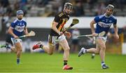 13 July 2021; Conor Kelly of Kilkenny on his way to scoring his side's first goal, despite the efforts of Alan Connolly of Laois during the Leinster U20 Hurling Championship Quarter-Final match between Kilkenny and Laois at UPMC Nowlan Park in Kilkenny. Photo by Sam Barnes/Sportsfile