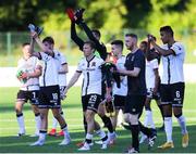 13 July 2021; Dundalk players after the UEFA Europa Conference League first qualifying round second leg match between Newtown and Dundalk at Park Hall in Oswestry, England. Photo by Gareth Everett/Sportsfile