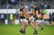 13 July 2021; Billy Drennan, left, and Peter McDonald of Kilkenny celebrate after their side's victory in the Leinster U20 Hurling Championship Quarter-Final match between Kilkenny and Laois at UPMC Nowlan Park in Kilkenny. Photo by Sam Barnes/Sportsfile