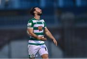 13 July 2021; Richie Towell of Shamrock Rovers reacts during the UEFA Champions League first qualifying round second leg match between Shamrock Rovers and Slovan Bratislava at Tallaght Stadium in Dublin. Photo by Eóin Noonan/Sportsfile