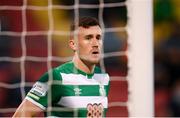 13 July 2021; Aaron Greene of Shamrock Rovers during the UEFA Champions League first qualifying round second leg match between Shamrock Rovers and Slovan Bratislava at Tallaght Stadium in Dublin. Photo by Stephen McCarthy/Sportsfile