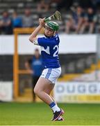 13 July 2021; Dan Delaney of Laois takes a penalty during the Leinster U20 Hurling Championship Quarter-Final match between Kilkenny and Laois at UPMC Nowlan Park in Kilkenny. Photo by Sam Barnes/Sportsfile