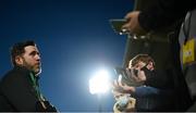 13 July 2021; Shamrock Rovers manager Stephen Bradley speaks to media following the UEFA Champions League first qualifying round second leg match between Shamrock Rovers and Slovan Bratislava at Tallaght Stadium in Dublin. Photo by Stephen McCarthy/Sportsfile