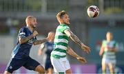 13 July 2021; Lee Grace of Shamrock Rovers in action against Vladimír Weiss of Slovan Bratislava during the UEFA Champions League first qualifying round second leg match between Shamrock Rovers and Slovan Bratislava at Tallaght Stadium in Dublin. Photo by Stephen McCarthy/Sportsfile