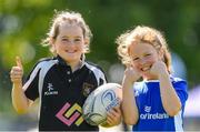 14 July 2021; Joanne McDonnell, age 8, and Saoirse Gannon, age 8, during the Bank of Ireland Leinster Rugby Summer Camp at Longford RFC in Longford. Photo by Matt Browne/Sportsfile