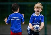 14 July 2021; Max Cahill, right, during the Bank of Ireland Leinster Rugby Summer Camp at Terenure College RFC in Dublin. Photo by Harry Murphy/Sportsfile