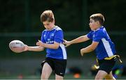 14 July 2021; James Dunne and Graham Wildish, during the Bank of Ireland Leinster Rugby Summer Camp at Terenure College RFC in Dublin. Photo by Harry Murphy/Sportsfile