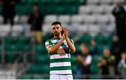 13 July 2021; Danny Mandroiu of Shamrock Rovers after the UEFA Champions League first qualifying round second leg match between Shamrock Rovers and Slovan Bratislava at Tallaght Stadium in Dublin. Photo by Eóin Noonan/Sportsfile