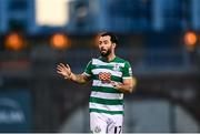 13 July 2021; Richie Towell of Shamrock Rovers during the UEFA Champions League first qualifying round second leg match between Shamrock Rovers and Slovan Bratislava at Tallaght Stadium in Dublin. Photo by Eóin Noonan/Sportsfile