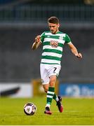 13 July 2021; Dylan Watts of Shamrock Rovers during the UEFA Champions League first qualifying round second leg match between Shamrock Rovers and Slovan Bratislava at Tallaght Stadium in Dublin. Photo by Eóin Noonan/Sportsfile