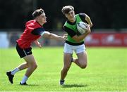 14 July 2021; Seanan Phelan, right, and Alex Flynn during a Leinster U18 Clubs Training Session at Naas RFC in Kildare. Photo by Piaras Ó Mídheach/Sportsfile