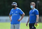 14 July 2021; Head coach Joe Carbery, left, and strength and conditioning coach Luke O'Dea  during a Leinster U18 Clubs Training Session at Naas RFC in Kildare. Photo by Piaras Ó Mídheach/Sportsfile