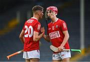 14 July 2021; Tadhg O’Connell of Cork, right, with team-mate David Cremin after the 2021 Electric Ireland Munster GAA Hurling Minor Championship Quarter-Final match between Clare and Cork at Semple Stadium in Thurles, Tipperary. Photo by Eóin Noonan/Sportsfile
