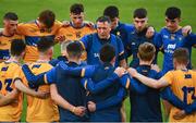 14 July 2021; Clare manager Terence Chaplin speaks to his players after the 2021 Electric Ireland Munster GAA Hurling Minor Championship Quarter-Final match between Clare and Cork at Semple Stadium in Thurles, Tipperary. Photo by Eóin Noonan/Sportsfile