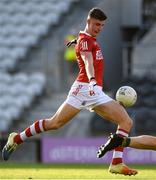 15 July 2021; Conor Corbett of Cork shoots to score his side's second goal during the EirGrid Munster GAA Football U20 Championship Semi-Final match between Kerry and Cork at Páirc Uí Chaoimh in Cork. Photo by Matt Browne/Sportsfile
