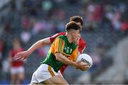 15 July 2021; Conor Hayes of Kerry in action against Conor McGoldrick of Cork during the EirGrid Munster GAA Football U20 Championship Semi-Final match between Kerry and Cork at Páirc Uí Chaoimh in Cork. Photo by Matt Browne/Sportsfile