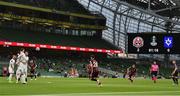 15 July 2021; Tyreke Wilson of Bohemians takes a free-kick during the UEFA Europa Conference League first qualifying round second leg match between Bohemians and Stjarnan at the Aviva Stadium in Dublin. Photo by Harry Murphy/Sportsfile