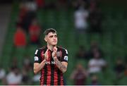 15 July 2021; Dawson Devoy of Bohemians during the UEFA Europa Conference League first qualifying round second leg match between Bohemians and Stjarnan at the Aviva Stadium in Dublin. Photo by Seb Daly/Sportsfile