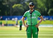 16 July 2021; Ireland captain Andrew Balbirnie before the 3rd Dafanews Cup Series One Day International match between Ireland and South Africa at The Village in Malahide, Dublin. Photo by Seb Daly/Sportsfile