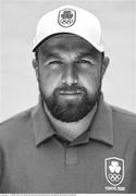 5 July 2021; (EDITOR'S NOTE; Image has been converted to black & white) Shane Lowry during a Tokyo 2020 Team Ireland Announcement for Golf in Kilkenny. Photo by Ramsey Cardy/Sportsfile