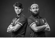 18 June 2021; (EDITOR'S NOTE; Image has been converted to black & white) Rowers Fintan McCarthy, left, and Paul O'Donovan during a Tokyo 2020 Team Ireland Announcement for Rowing at the National Rowing Centre in Cork. Photo by Seb Daly/Sportsfile