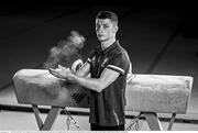 2 July 2021; (EDITOR'S NOTE; Image has been converted to black & white) Gymnast Rhys McClenaghan during a Tokyo Team Ireland Announcement for Gymnastics at the Sport Ireland Campus in Dublin. Photo by Ramsey Cardy/Sportsfile