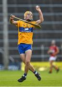 14 July 2021; Ronan O'Connor of Clare during the 2021 Electric Ireland Munster GAA Hurling Minor Championship Quarter-Final match between Clare and Cork at Semple Stadium in Thurles, Tipperary. Photo by Eóin Noonan/Sportsfile