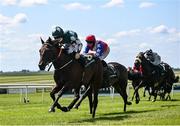 17 July 2021; Mooneista, with Colin Keane up, left, race ahead of Gustavus Weston, with Gary Carroll up, on their way to winning the Paddy Power Sapphire Stakes at The Curragh Racecourse in Kildare. Photo by David Fitzgerald/Sportsfile
