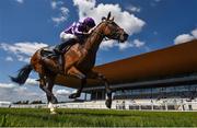 17 July 2021; Snowfall, with Ryan Moore up, cross the line to win the Juddmonte Irish Oaks at The Curragh Racecourse in Kildare. Photo by David Fitzgerald/Sportsfile